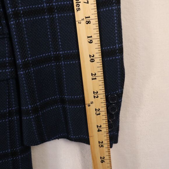 Stefano Ricci Men's 46 (EU58) 100% Cashmere Blue Plaid Sport Coat Blazer Jacket - Picture 13 of 14